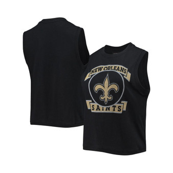 Women's Black New Orleans Saints Rib Ranger Muscle Tank Top