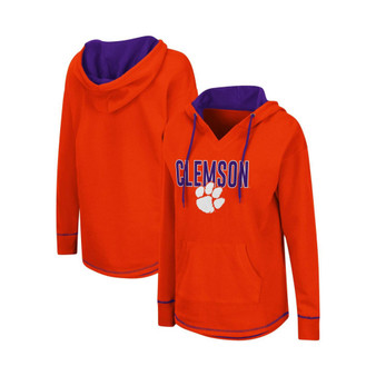 Women's Orange Clemson Tigers Tunic Pullover Hoodie