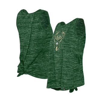 Women's Hunter Green Milwaukee Bucks Space Dye Active Tank Top
