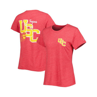 Women's Heather Cardinal USC Trojans Intramural Classic 2-Hit Tri-Blend T-shirt
