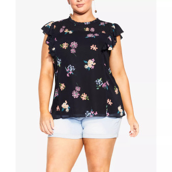Trendy Plus Size Bella Print Top