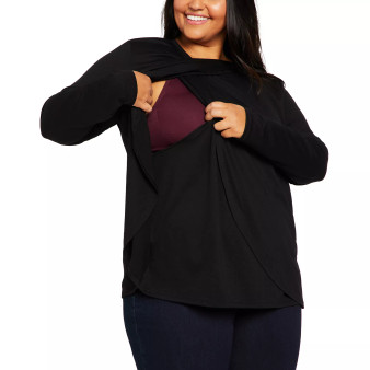Plus Size Crewneck Nursing T-Shirt