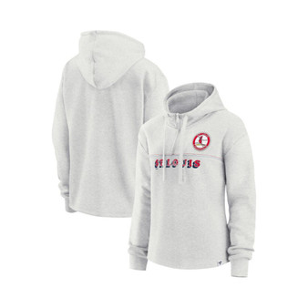 Women's Branded Oatmeal St. Louis Cardinals True Classics Legacy Quarter-Zip Hoodie