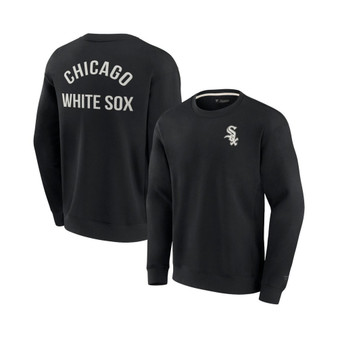 Men's and Women's Black Chicago White Sox Super Soft Pullover Crew Sweatshirt