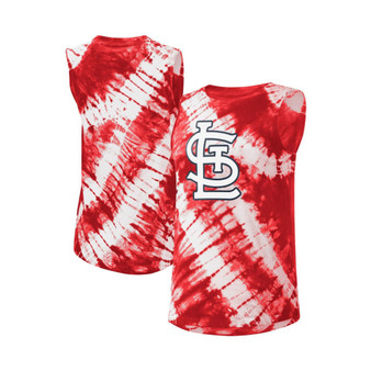 Women's Red St. Louis Cardinals Money Ball Tie-Dye Tank Top