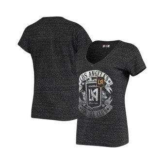 Women's 5th & Ocean by Heathered Black LAFC Tri-Blend V-Neck T-shirt