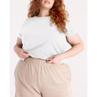 Women's Crop Tee Shirt - Plus Size