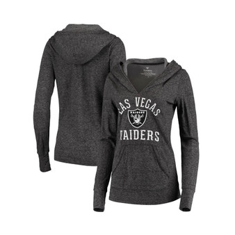 Women's Branded Black Las Vegas Raiders Doubleface Slub Pullover Hoodie