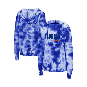 Women's Royal Florida Gators Shavonee Tie-Dye Pullover Hoodie