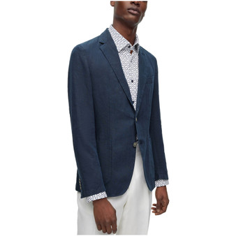 Men's Slim-Fit Pure Linen Notch Lapels Jacket
