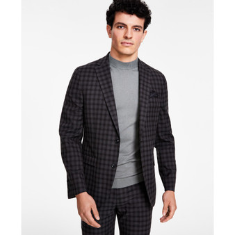 Men's Skinny-Fit Check Suit Jacket, Created for Macy's