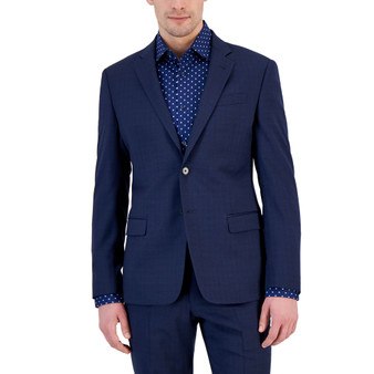Armani Exchnage Men's High Blue Solid Suit Jacket