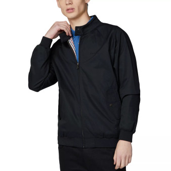 Men's Signature Harrington Zip-Front Embroidered Jacket