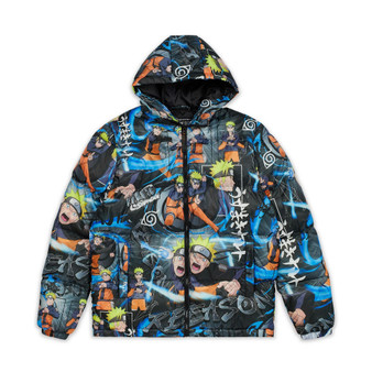 Men's Naruto All Over Print Puffer Jacket