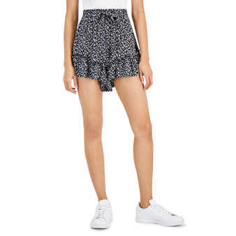 Juniors' Printed Skirt Shorts