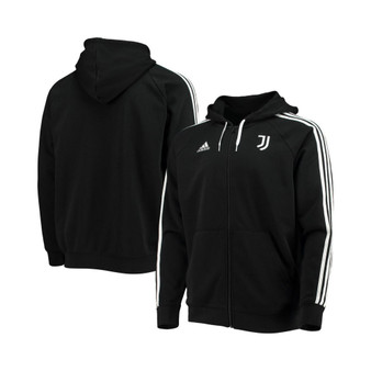 Men's Black Juventus DNA Raglan Full-Zip Hoodie