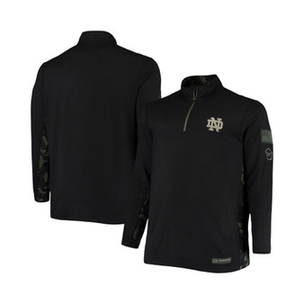 Men's Black Notre Dame Fighting Irish OHT Military-Inspired Appreciation Big and Tall Quarter-Zip Jacket