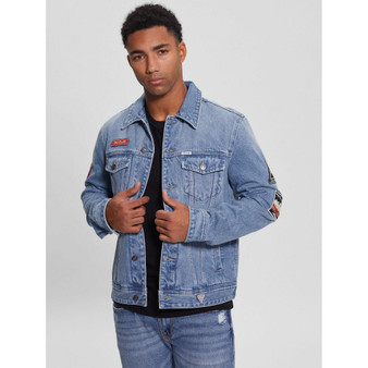 Men's Dillon Denim Jacket with Front Chest Pockets