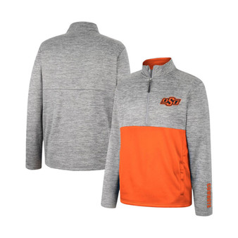 Men's Gray Oklahoma State Cowboys John Half-Zip Jacket