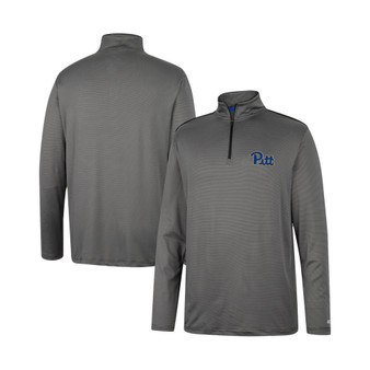 Men's Charcoal Pitt Panthers Logo Quarter-Zip Windshirt