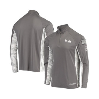 Men's Gray, Camo UCLA Bruins OHT Military-Inspired Appreciation Swoop Quarter-Zip Jacket