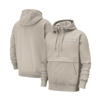 Men's Cream Stanford Cardinal Club Half-Zip Hoodie