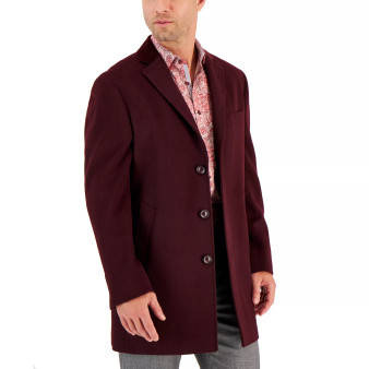 Men's Wool Solid Overcoat
