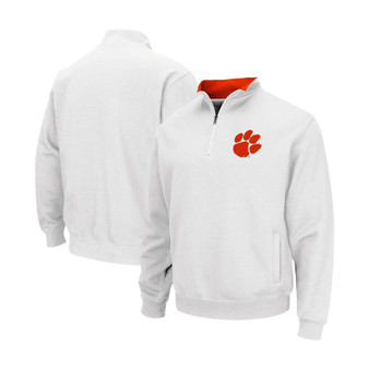 Men's White Clemson Tigers Tortugas Logo Quarter-Zip Pullover Jacket