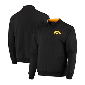 Men's Black Iowa Hawkeyes Tortugas Logo Quarter-Zip Jacket