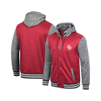 Men's Crimson Oklahoma Sooners Robinson Hoodie Full-Snap Jacket