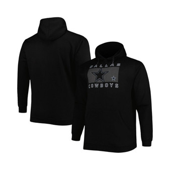 Men's Branded Black Dallas Cowboys Big and Tall Pop of Color Pullover Hoodie