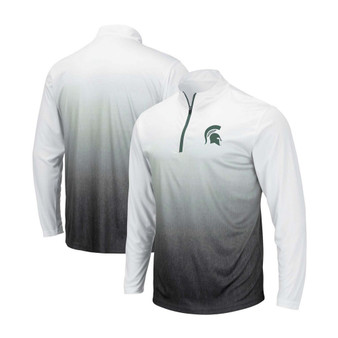 Men's Gray Michigan State Spartans Magic Team Logo Quarter-Zip Jacket