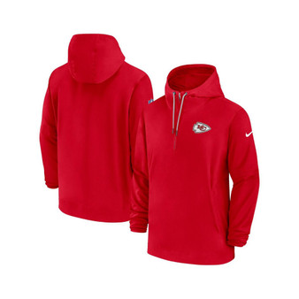 Men's Red Kansas City Chiefs Sideline Quarter-Zip Hoodie