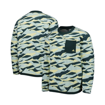 Men's Green, Yellow WM Phoenix Open Texture Print Golf Pullover Sweatshirt