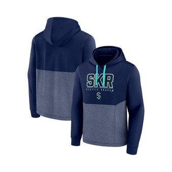 Men's Branded Deep Sea Blue Seattle Kraken Successful Tri-Blend Pullover Hoodie