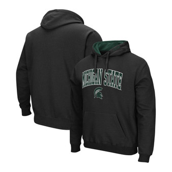 Men's Black Michigan State Spartans Arch Logo 3.0 Pullover Hoodie