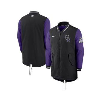 Men's Black Colorado Rockies Authentic Collection Dugout Performance Full-Zip Jacket