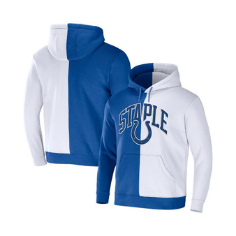 Men's NFL X Staple Blue, White Indianapolis Colts Split Logo Pullover Hoodie