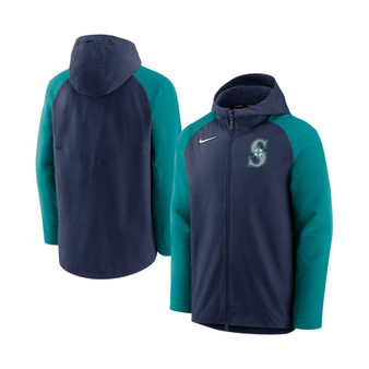 Men's Navy, Aqua Seattle Mariners Authentic Collection Full-Zip Hoodie Performance Jacket