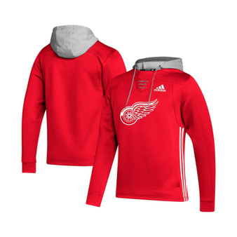 Men's Red Detroit Red Wings Skate Lace Primeblue Team Pullover Hoodie