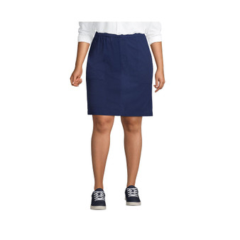 Women's Plus Size Mid Rise Elastic Waist Pull On Knockabout Chino Skort