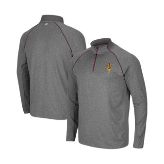 Men's Heathered Charcoal Arizona State Sun Devils Robert Raglan Quarter-Zip Jacket