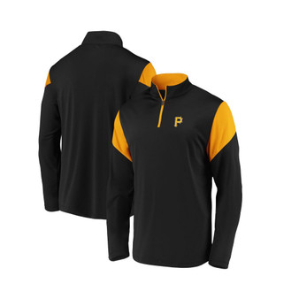 Men's Branded Black Pittsburgh Pirates Primary Logo Quarter-Zip Jacket