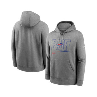 Men's Heathered Gray Buffalo Bills City Code Club Fleece Pullover Hoodie