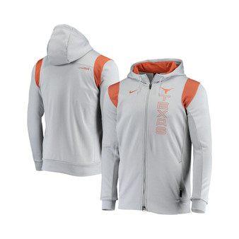 Men's Gray Texas Longhorns 2021 Sideline Performance Full-Zip Hoodie