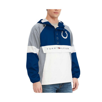 Men's Royal Indianapolis Colts Quarter-Zip Pullover Hoodie Jacket