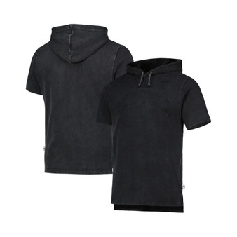 Men's Black New York Knicks Tonal Short Sleeve Pullover Hoodie