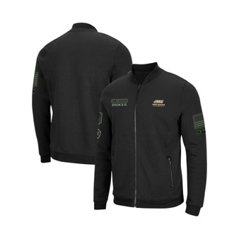 Men's Black James Madison Dukes OHT Military-Inspired Appreciation High-Speed Bomber Full-Zip Jacket