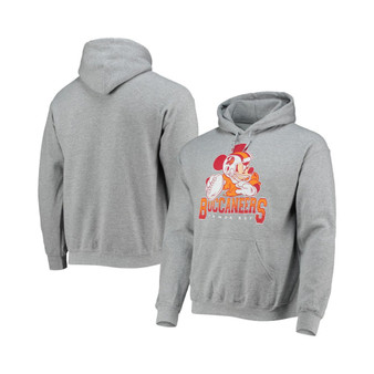 Men's Heather Gray Tampa Bay Buccaneers Disney Mickey Quarterback Pullover Hoodie