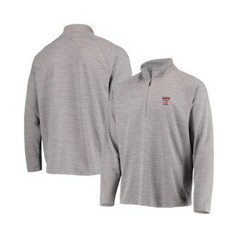 Men's Charcoal Texas Tech Red Raiders Play Action Raglan Half-Zip Jacket